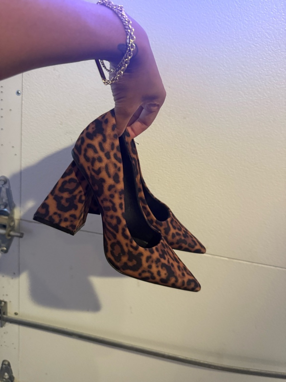 Leopard Print Block Heel